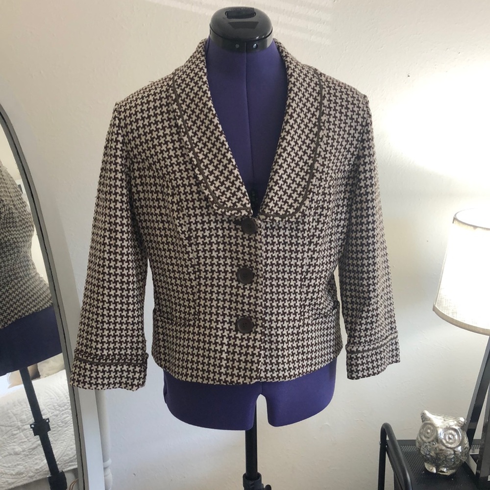 Brown and cream blazer